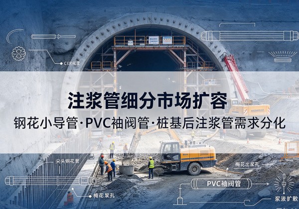 香洲注浆管细分市场扩容，隧道钢花小导管、PVC 袖阀管、桩基后注浆管需求分化